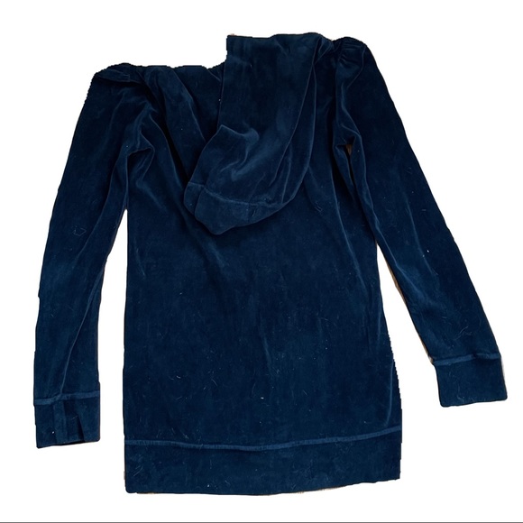 VINTAGE BLACK JUICY COUTURE ZIP UP HOODIE. - Picture 2 of 2